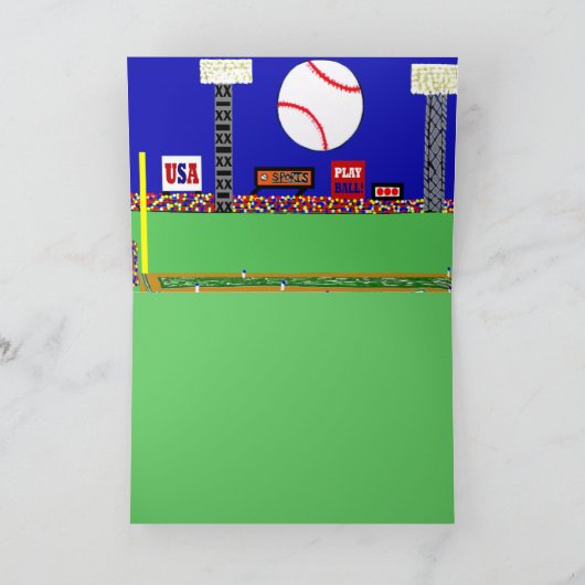 Neuer Baseball trägt Kunst-leere Karte oder (Innenseite)