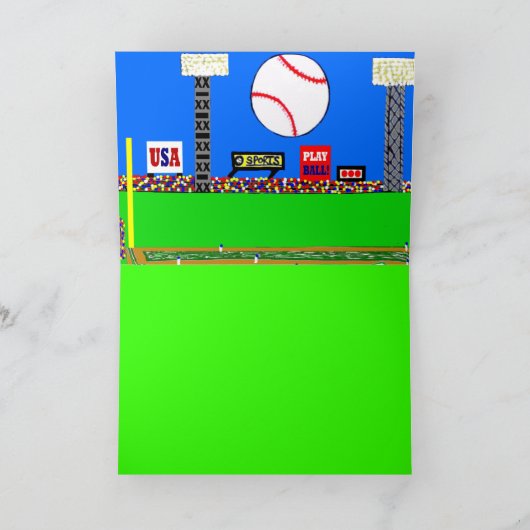 Neuer Baseball trägt Kunst-leere Karte oder (Innenseite)