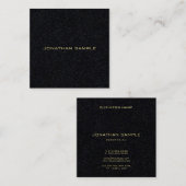 Neuer Beruflicher Premium-Black-Gold-Name Quadratische Visitenkarte (Vorne/Hinten)