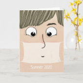 Neuer Blick für den Sommer 2020, Funny Male Face M Karte (Gelbe Blume)