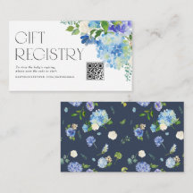Neuer Blue Hydrangea Baby Showroom QR Code Registr