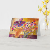 neuer BlumenVase Karte (Gelbe Blume)