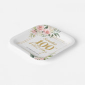 Neuer Blütenblütenröschchen Eukalyptus Gold 100. G Pappteller (Gewinkelt)