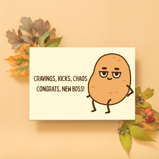Neuer Boss Baby Funny Pregnancy Herzlichen Glückwu Karte