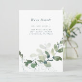 Neuer botanischer Eukalyptus Boho Neue Adresse Ankündigung (Stehend Vorderseite)