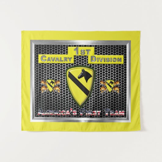 Neuer Cool umgestalteter 1. Kavalleriebereich Wandteppich (Vorderseite (Horizontal))