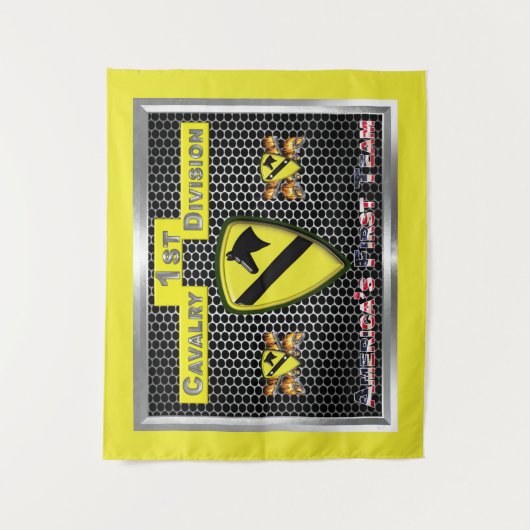 Neuer Cool umgestalteter 1. Kavalleriebereich Wandteppich (Vorderseite)