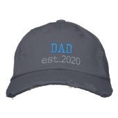 NEUER DAD - EST.2020 BESTICKTE BASEBALLKAPPE (Vorderseite)