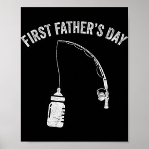 Neuer Dad Fischer, Erster Vatertag Angelpapa Poster