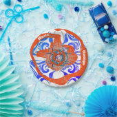 Neuer Deko Orange Strange 2 Namen Pappteller (Party)