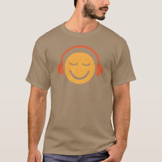 Neuer Design Music Smiley mit Kopfhörer-Fon T-Shirt