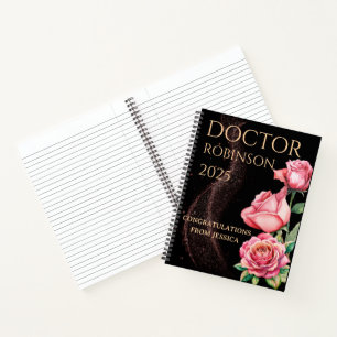 Neuer Doktor, Promotion Geschenk mit floralem Matt Notizblock