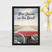 Neuer Fahrer auf dem Abschluss "Road Trucker" Karte (Gelbe Blume)