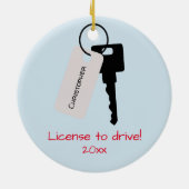 Neuer Fahrer auf der rechten Seite Boy Keramik Ornament (Hinten)