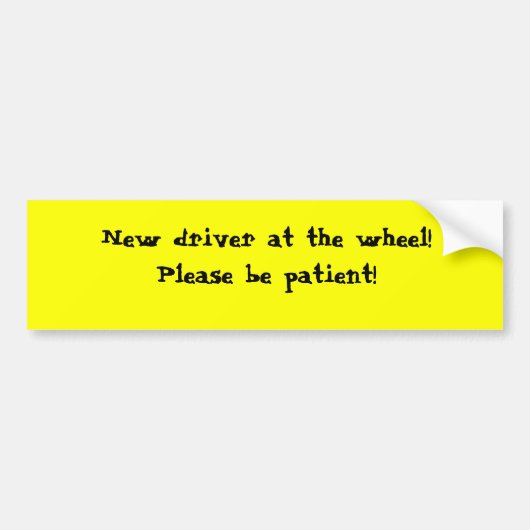 Neuer Fahrer-Autoaufkleber Autoaufkleber (Vorne)