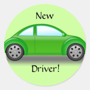 Neuer Fahrer Grünes Auto Aufkleber