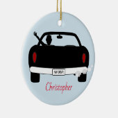 Neuer Fahrer-Jugendjunge personalisiert Keramikornament (Rechts)