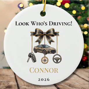Neuer Fahrer Personalisierter Name Führerschein Au Keramik Ornament