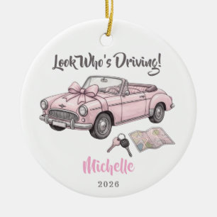 Neuer Fahrer Personalisierter Name Führerschein Au Keramik Ornament