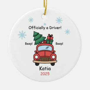 Neuer Fahrer Schmuck, Benutzerdefiniert Lizenziert Keramik Ornament
