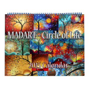 NEUER farbenfroher MADART 2015 - Lebenskalender Kalender