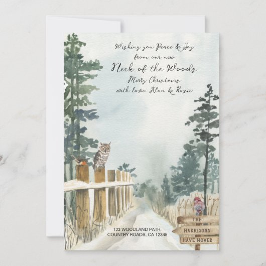 Neuer Fleck des Wald-Waldweges Winter-Bewegung Ankündigung (Vorderseite)