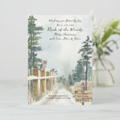 Neuer Fleck des Wald-Waldweges Winter-Bewegung Ankündigung (Stehend Vorderseite)