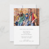 Neuer Fleck des Woods Family Foto Moving Ankündigung (Rückseite)