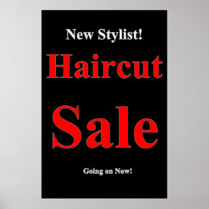 Neuer Friseur-Sonderverkauf Schönheitssalon-Plakat Poster
