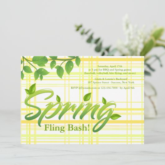 Neuer Frühling Einladung (Stehend Vorderseite)