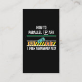 Neuer Führerschein Parallel Park Visitenkarte (Vorderseite)