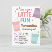 Neuer Fun Coffee Geburtstag Einladung (Stehend Vorderseite)