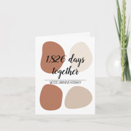 Neuer fünfter Hochzeitstag Karte