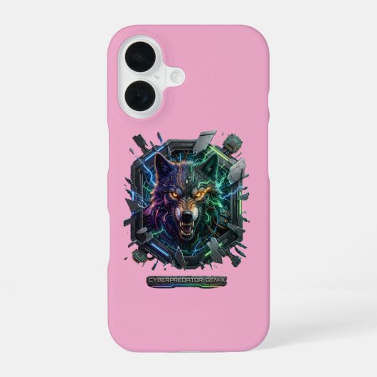 Neuer futuristischer Roboter-Prädator iPhone 16 Hülle (Rückseite)
