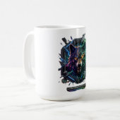 Neuer futuristischer Roboter-Prädator  Kaffeetasse (Vorderseite Links)