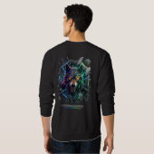 Neuer futuristischer Roboter-Prädator Sweatshirt (Schwarz voll)