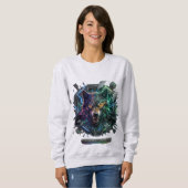 Neuer futuristischer Roboter-Prädator Sweatshirt (Vorne ganz)