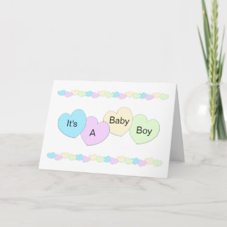 Neuer Geborener Baby Boy Personalisiert Karte