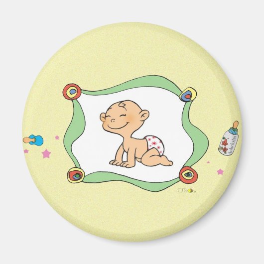 Neuer geborener Babymagnet Magnet (Vorne)