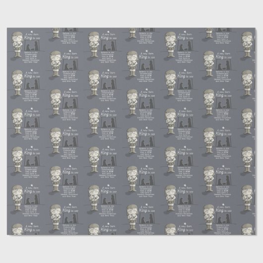 Neuer Geborener König Geschenkpapier (Flach)