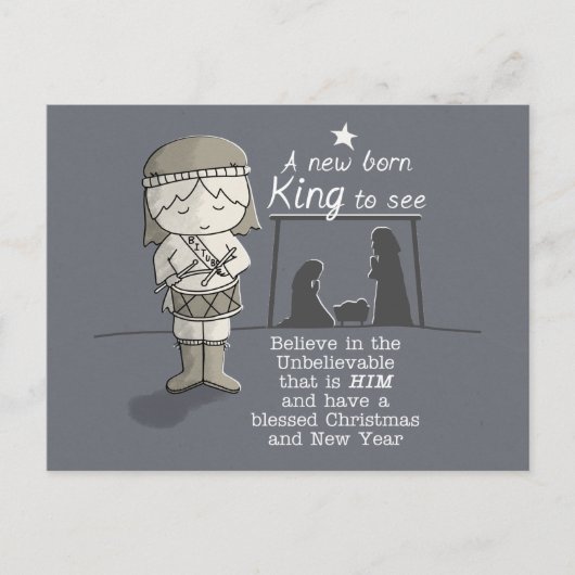 Neuer Geborener König Postkarte (Vorderseite)