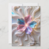 Neuer Geburtstag der rosa Blume Einladung (Vorderseite)