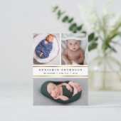 Neuer Geburtstag von Babys Ankündigung Vielen Dank (Stehend Vorderseite)