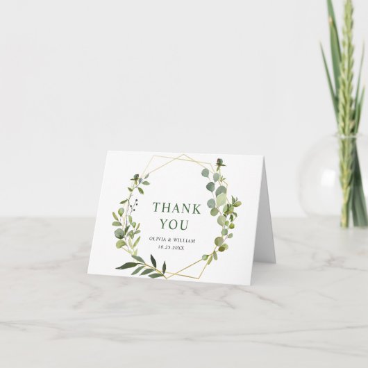 Neuer geometrischer Rahmen Dankeskarte (Vorderseite)