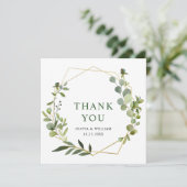 Neuer geometrischer Rahmen Dankeskarte (Stehend Vorderseite)