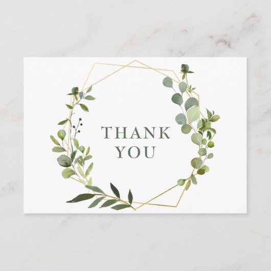 Neuer geometrischer Rahmen Dankeskarte (Vorderseite)