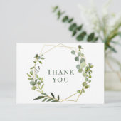 Neuer geometrischer Rahmen Dankeskarte (Stehend Vorderseite)