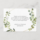 Neuer geometrischer Rahmen Dankeskarte (Rückseite)