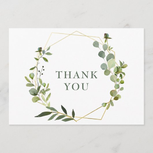 Neuer geometrischer Rahmen Dankeskarte (Vorderseite)