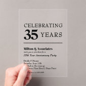 Neuer Geschäftsjubiläum Acryleinladungen (Insitu (Handheld))